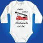 Preview: Babybody für Feuerwehr-Nachwuchs mit Feuerwehrauto