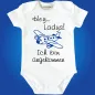 Preview: Baby‑Body mit Spruch „Hey Ladys! Ich bin angekommen!“