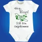 Preview: Babybody mit Flugzeug und Ankunfts‑Spruch