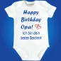 Preview: Babybody „Happy Birthday lieber Papa – Ich hab dich lieb“