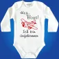 Preview: Babybody mit wählbarem Text „Hey Ladys/Boys“