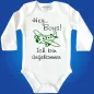 Preview: Babybody mit Flugzeug und Ankunfts‑Spruch