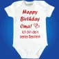 Preview: Baby‑Body „Happy Birthday liebe Tante“ mit Herz Motiv