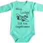 Preview: Baby‑Body mit Spruch „Hey Ladys! Ich bin angekommen!“