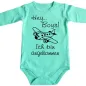 Preview: Baby‑Body mit Spruch „Hey Boys! Ich bin angekommen!“