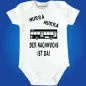 Preview: Babybody mit lustigem Bus‑Design für Babys
