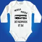 Preview: Babybody mit Busfahrerin Design und Spruch