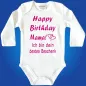 Preview: Babybody „Happy Birthday lieber Onkel“ in mehreren Farben