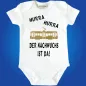 Preview: Baby‑Body Nachwuchs Straßenbahnfahrerin mit bunter Tram‑Grafik
