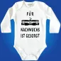 Preview: Babybody mit lustigem Straßenbahn‑Design für Babys