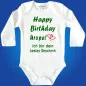Preview: Baby-Body personalisiert Geburtstag