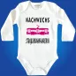 Preview: Baby‑Body mit humorvollem Nachwuchs Straßenbahnfahrer Motiv