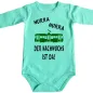 Preview: Babybody mit lustigem Straßenbahn‑Design für Babys