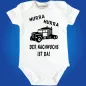 Preview: Babybody mit lustigem LKW‑Design für Babys