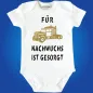 Preview: Baby‑Body Nachwuchs LKW‑Fahrerin mit bunter Truck‑Grafik