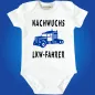 Preview: Baby‑Body mit süßem Nachwuchs Trucker Spruch