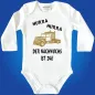 Preview: Baby‑Body „Hurra der Nachwuchs ist da“ mit LKW Motiv