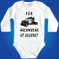 Preview: Babybody „Für Nachwuchs ist gesorgt“ mit Truck‑Grafik