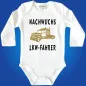 Preview: Babybody mit Truckerin Nachwuchs Text