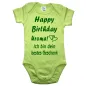 Preview: Baby-Body mit Druck Happy Birthday
