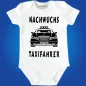 Preview: Baby‑Body mit Taxi‑Illustration für Babys