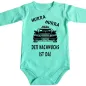 Preview: Babybody mit Taxi‑Motiv als Geschenk zur Geburt