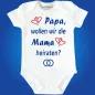 Preview: Baby-Body mit Druck Hochzeitsantrag