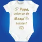 Preview: Baby-Body mit Druck Hochzeitsantrag