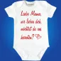 Preview: Baby‑Body mit liebevollem Text für Mama oder Papa