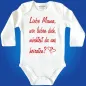 Preview: Baby‑Body mit liebevollem Text für Mama oder Papa