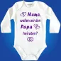 Preview: Baby-Body mit Aufdruck Hochzeitsantrag