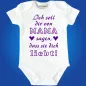 Preview: Babybody mit Spruch „Ich liebe dich“