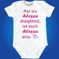 Preview: Babybody mit witzigem personalisierten Text