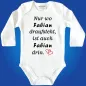 Preview: Baby‑Body mit Spruch „Nur wo [Name] draufsteht“