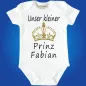 Preview: Baby-Body mit Druck Prinz
