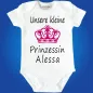 Preview: Baby-Body mit Druck Prinz und Prinzessin