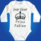 Preview: Babybody mit Druck Prinz