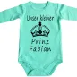 Preview: Baby-Body mit Druck Prinz und Krone