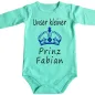 Preview: Babybody mit Druck Prinz und Krone