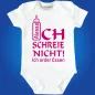Preview: Babybody mit witzigem Text und Flaschen‑Grafik