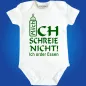 Preview: Babybody mit Flasche und personalisiertem Text