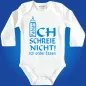 Preview: Babybody mit personalisiertem Namen auf Babyflasche