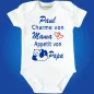 Preview: Lustiger Babybody mit Name - Personalisiert