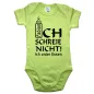 Preview: Babybody mit witzigem Text und Flaschen‑Grafik