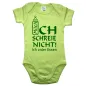 Preview: Babybody mit personalisiertem Namen auf Babyflasche
