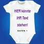 Preview: Baby-Body mit Wunschtext - Personalisiert