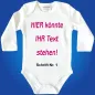 Preview: Baby-Body mit freier Textwahl - Personalisiert