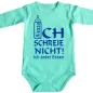Preview: Baby‑Body mit Spruch „Ich schreie nicht, ich order Essen“