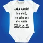 Preview: Baby‑Body mit Text „JAAA MANNN, ich sehe aus wie meine Mama“
