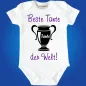 Preview: Baby-Body mit Aufdruck beste Tante